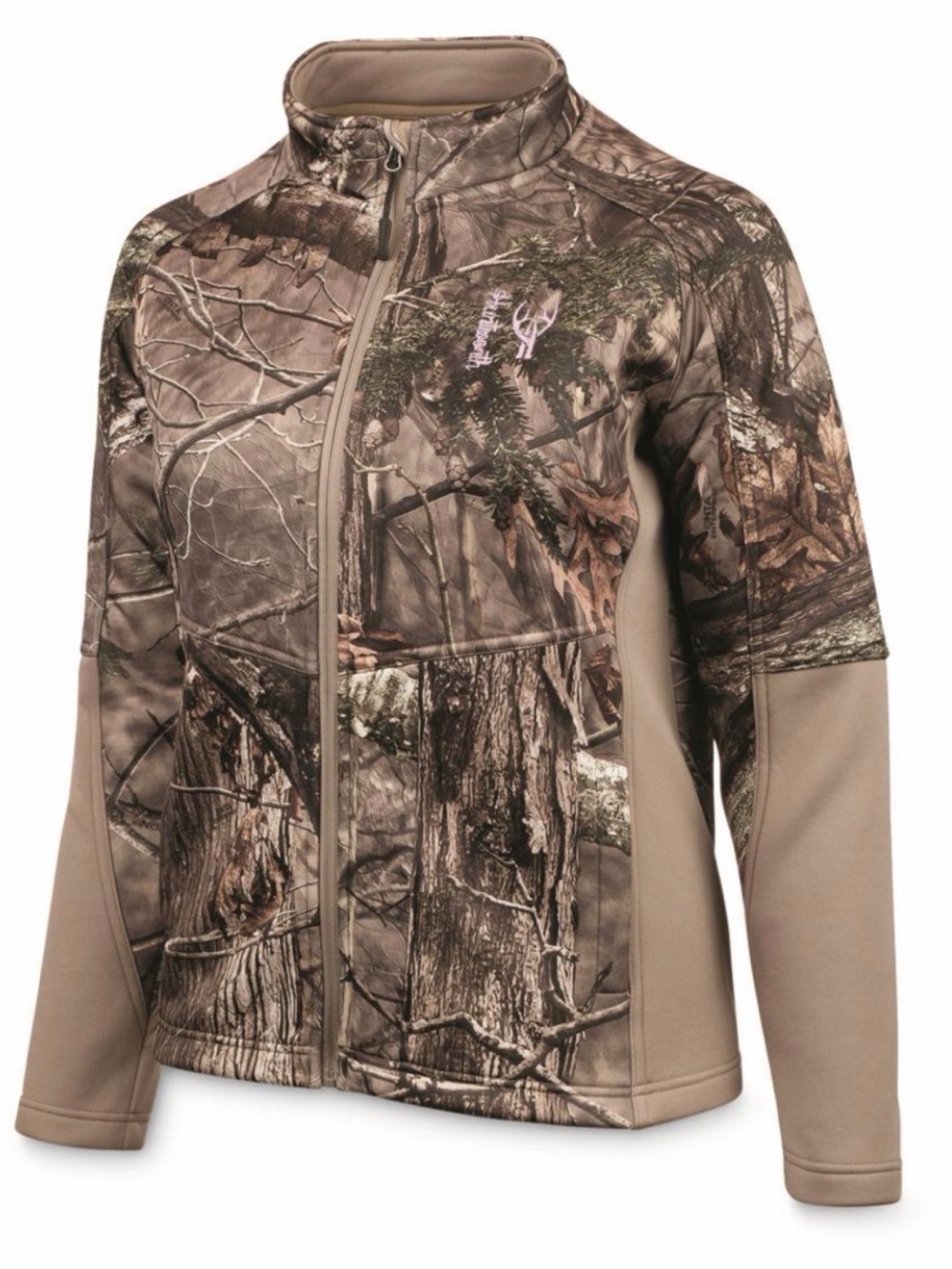 NWT Huntworth Seneca Women’s M Camo Hunting Softshell Fleece Jacket Hidd’n